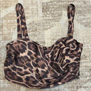 Leopard Print Bustier Top